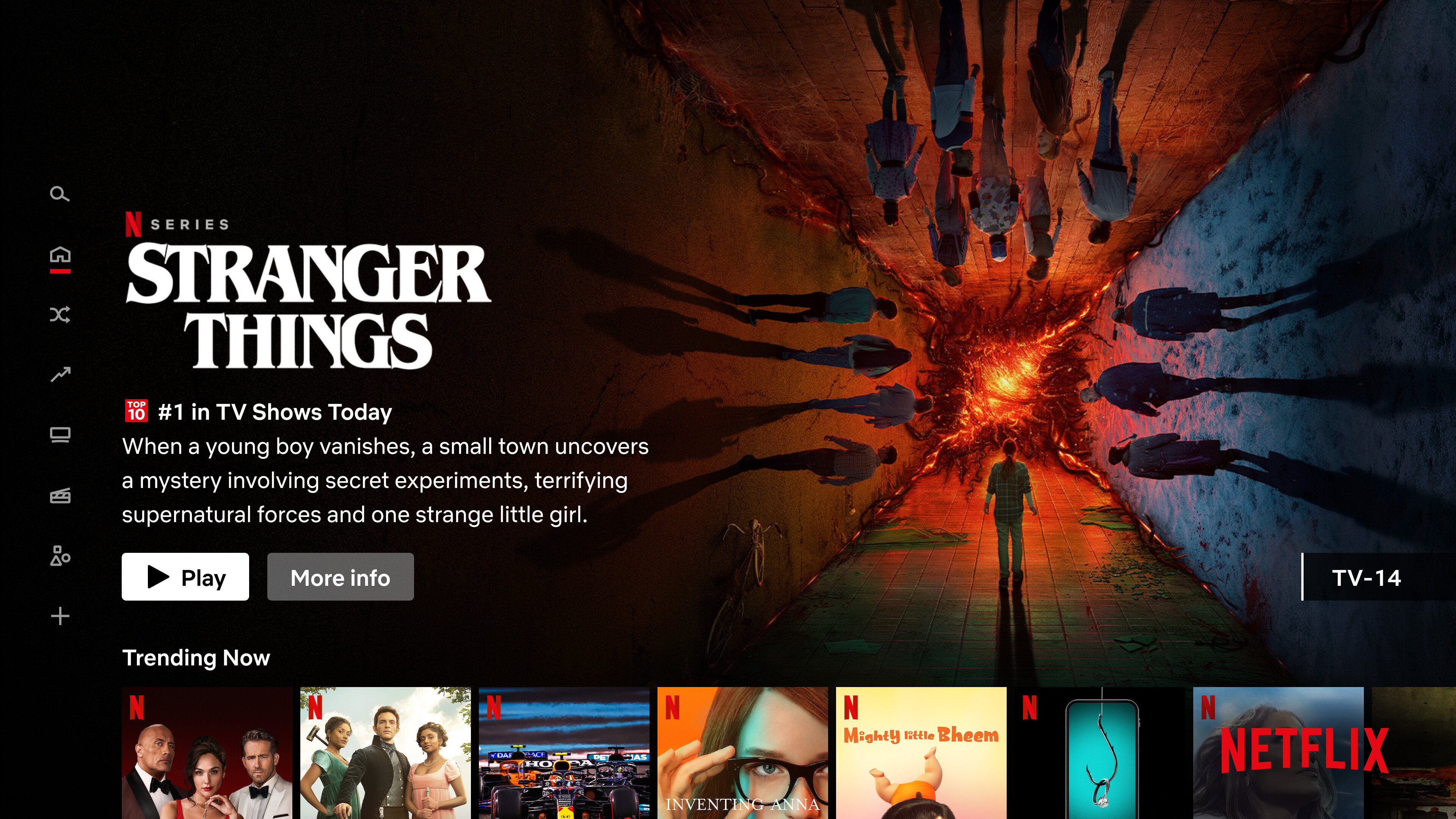 Netflix home screen